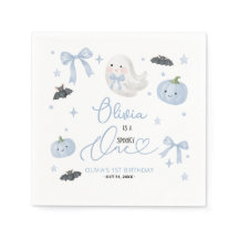 Bleu Spooky One 1er Anniversaire Fantôme Mignon Ha