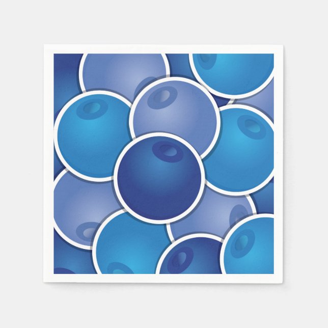 Serviette En Papier Bleuet funky (Devant)