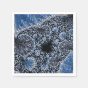 Serviette En Papier Bleus Abstract