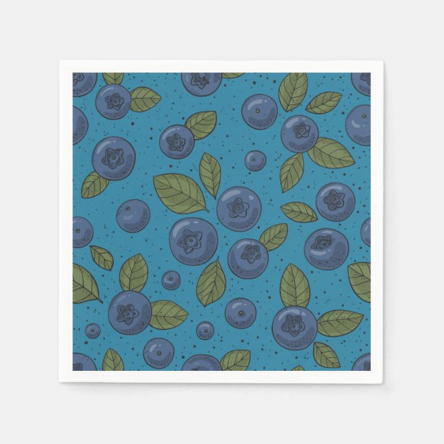 Serviette En Papier Bleus sur bleu (Devant)