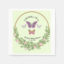 Bliss papillon : Baby shower Napkin