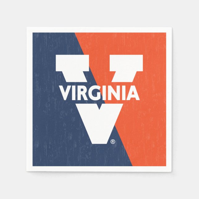 Serviette En Papier Bloc de couleur Virginia Cavaliers (Devant)