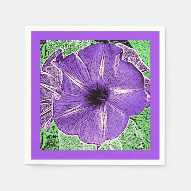 Serviette En Papier Bloc de gloire du matin Impression - violet doux (Devant)