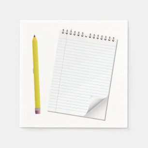 Serviette En Papier Bloc-Notes Et Papier Crayon