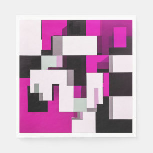 Serviette En Papier Blocs abstraits violets