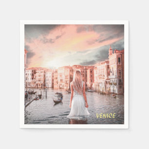 Serviette En Papier Blondie à Venise romantique