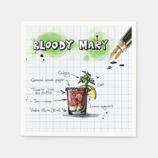 Serviette En Papier Bloody Mary