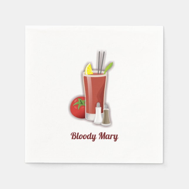 Serviette En Papier Bloody Mary (Devant)