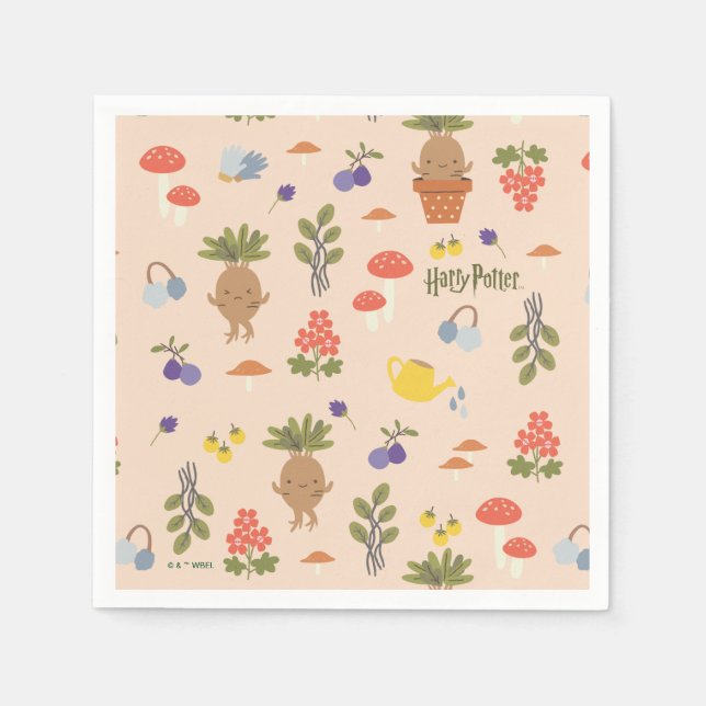 Serviette En Papier Blooms magiques Mandrake Motif (Devant)