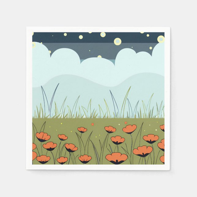 Serviette En Papier Blossom Starry Night (Devant)