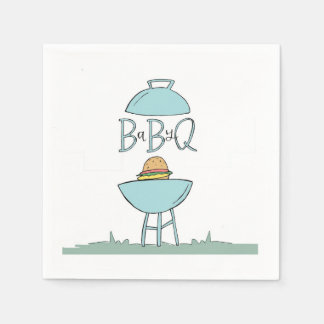 Serviette En Papier Blue Baby BBQ napkins