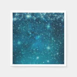 Serviette En Papier Blue Cosmy Spacey Starry Sky