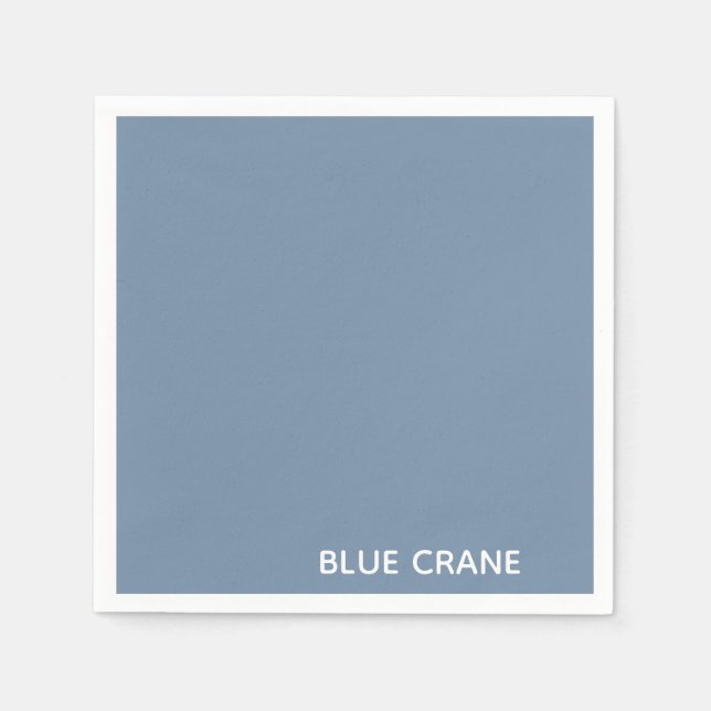 Serviette En Papier Blue Crane bleu color (Devant)