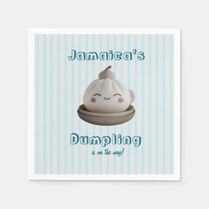 Serviette En Papier Blue Cute Little Dumpling Sur Le Chemin Des servie