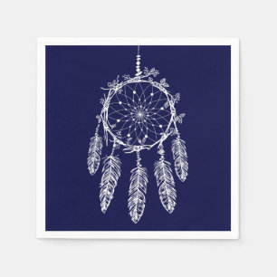 Serviette En Papier Blue Dream Catcher Native American Wedding Party