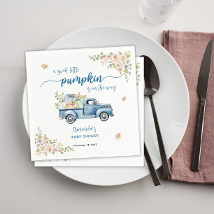Serviette En Papier Blue Farm Truck Petit Baby shower Citrouille