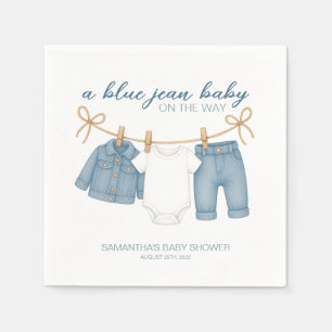 Serviette En Papier Blue Jean Baby sur le chemin Baby shower