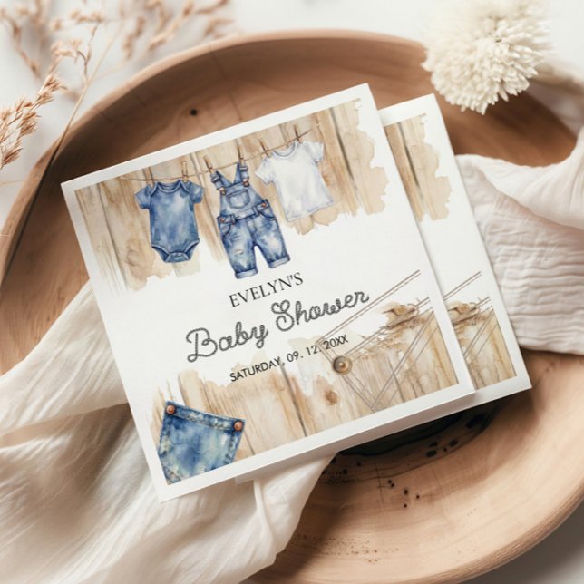Serviette En Papier Blue Jean Denim  (Créateur téléchargé)