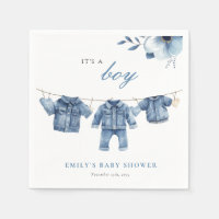 Blue Jean Denim Vêtements Baby shower garçon