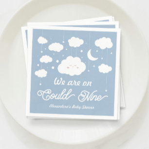 Serviette En Papier Blue Nous sommes sur le baby shower Cloud 9