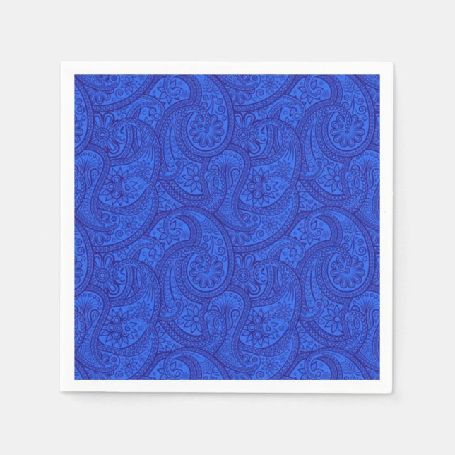 Serviette En Papier Blue Paisley (Devant)