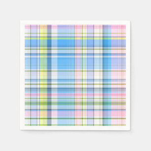 Serviette En Papier Blue Pink Yellow