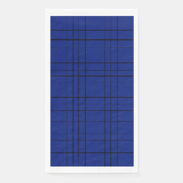 Serviette En Papier Blue plaid (Devant)