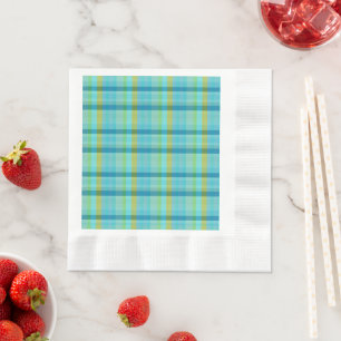 Serviette En Papier Blue Plaid par Shirley Taylor