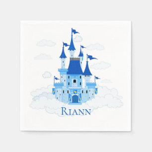 Serviette En Papier Blue Princess Castle Personnalisée Fille