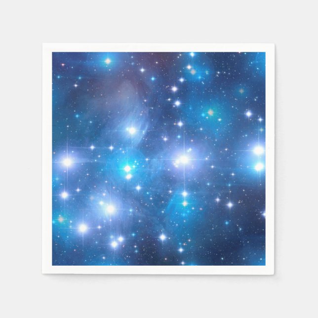 Serviette En Papier Blue Universe Stars + vos idées (Devant)