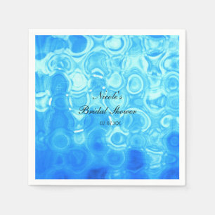 Serviette En Papier Blue Vintage Rétro Glamor Fashion Circle Art