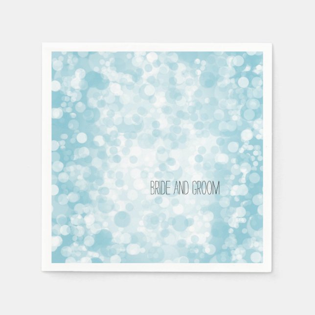 Serviette En Papier Blue Winter Bokeh (Devant)