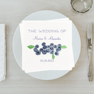 Serviette En Papier Blueberries Fruits de bleuets Fruits de mariage