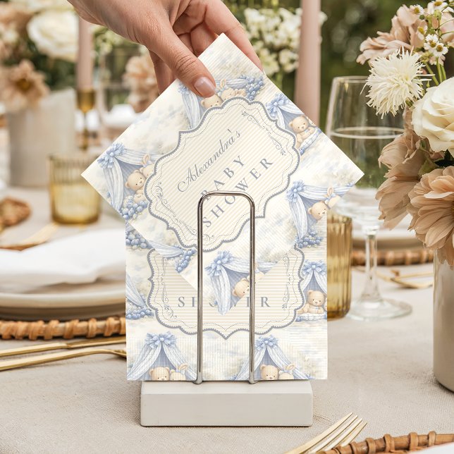 Serviette En Papier Blueberry Baby Canopy Toile Baby Shower (Créateur téléchargé)