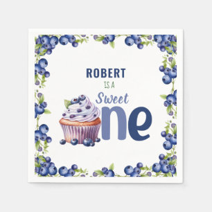 Serviette En Papier Blueberry Berry Premier anniversaire