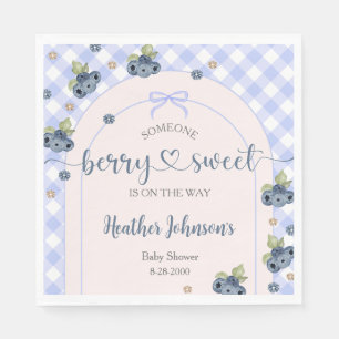 Serviette En Papier Blueberry Berry Sweet Baby Baby shower garçon