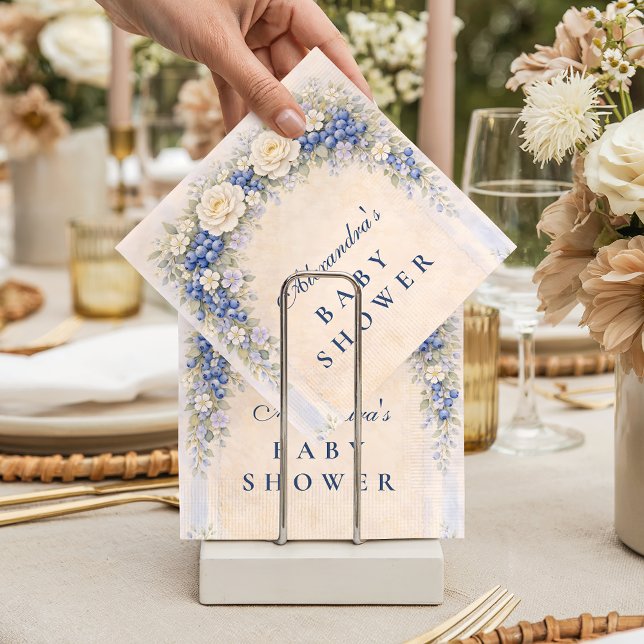 Serviette En Papier Blueberry Cottage Garden Baby Shower (Créateur téléchargé)