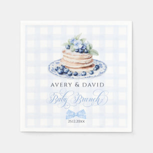 Serviette En Papier Blueberry Pancake Baby Brunch Baby shower Garçon