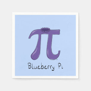 Serviette En Papier Blueberry Pi Cute Math Pi Day Party Napkins