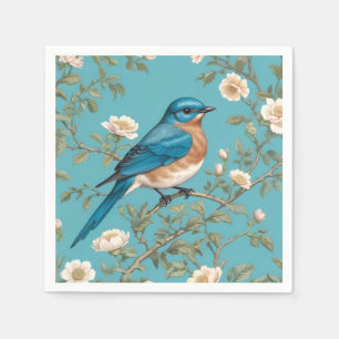 Serviette En Papier Bluebird William Morris Inspiré Turquois