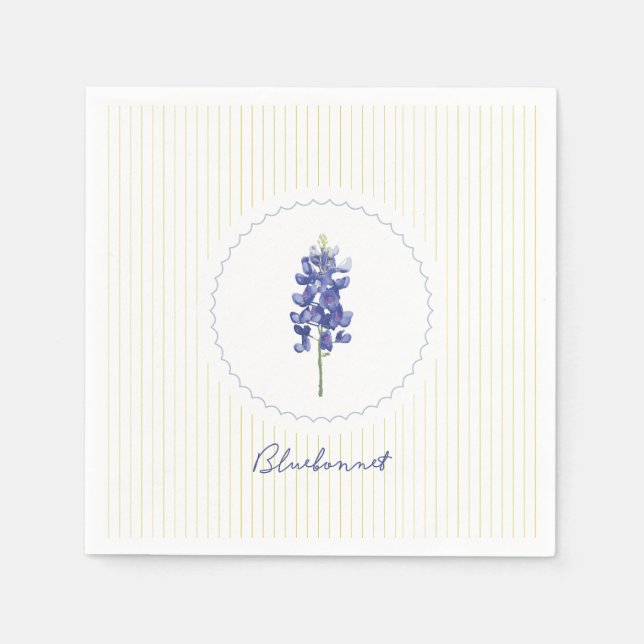 Serviette En Papier Bluebonnet, Texas Wild Flower (Devant)