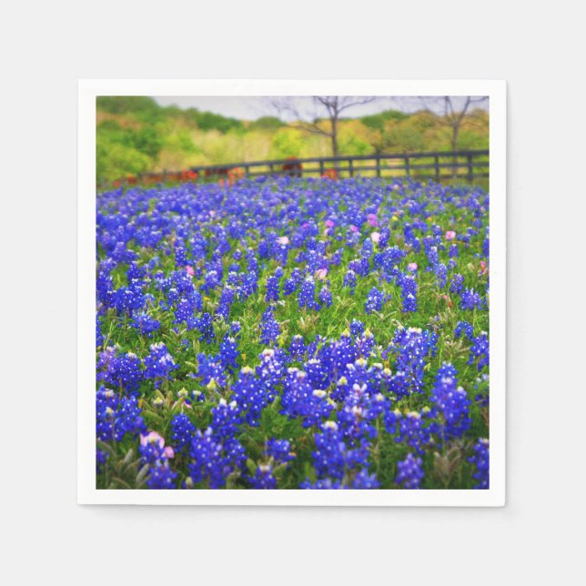 Serviette En Papier Bluebonnets au Texas (Devant)