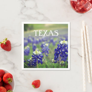 Serviette En Papier Bluebonnets Fleurs bleues Texas Floral