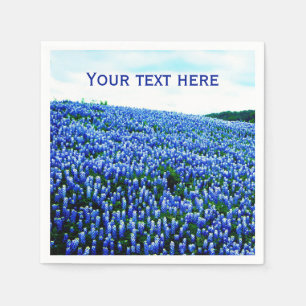 Serviette En Papier Bluebonnets Fleurs Bleues Texas Texan Floral