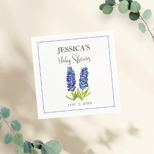 Serviette En Papier Bluebonnets Fleurs Texas Baby shower Girl