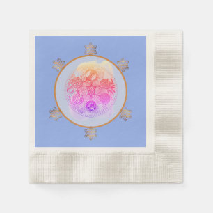 Serviette En Papier Blues florales Plaque de séder Abstraite Pâque