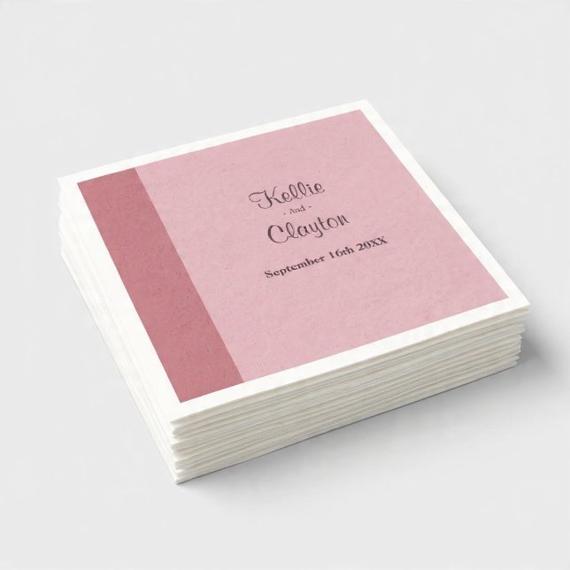 Serviette En Papier Blush Bar Ivory Wedding (Créateur téléchargé)