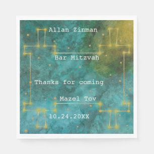 Serviette En Papier BM Bat Bar Mitzvah Sortie de ce Monde 2 Torah