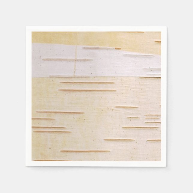 Serviette En Papier Bocal argenté écorce Napkin (Devant)