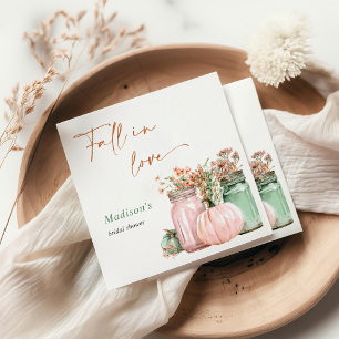 Serviette En Papier Bocaux Floraux de Citrouille pour Tomber Amoureux 